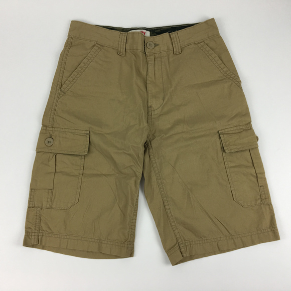 Levi's Pants - Levis Cargo Shorts Size 16 Brown Flat Front Casua.